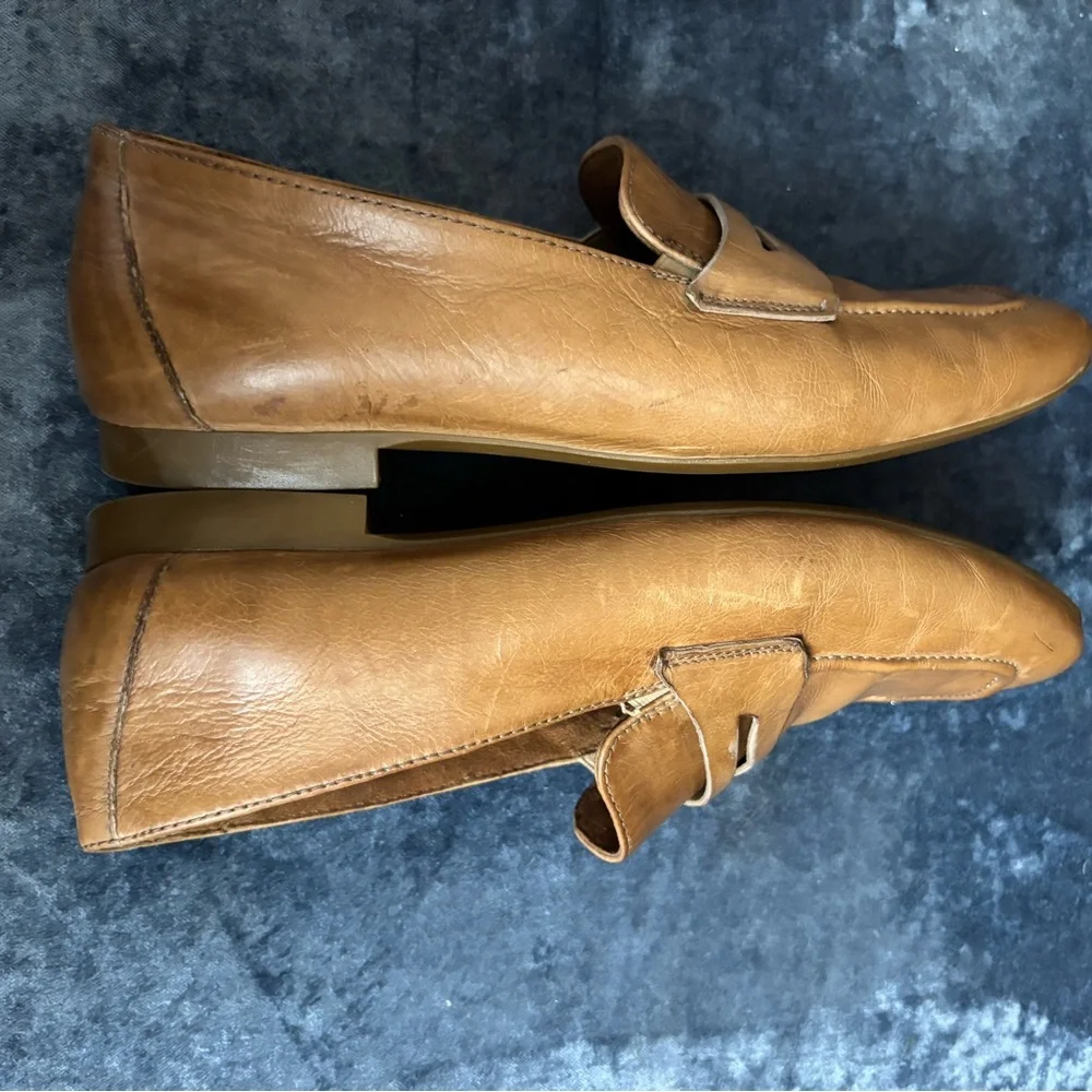 Paul Green light Brown Leather Loafers - Picture 4 of 6